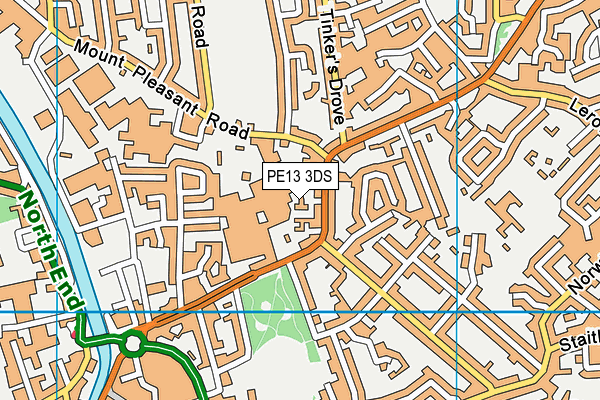PE13 3DS map - OS VectorMap District (Ordnance Survey)