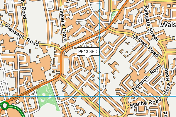 PE13 3ED map - OS VectorMap District (Ordnance Survey)