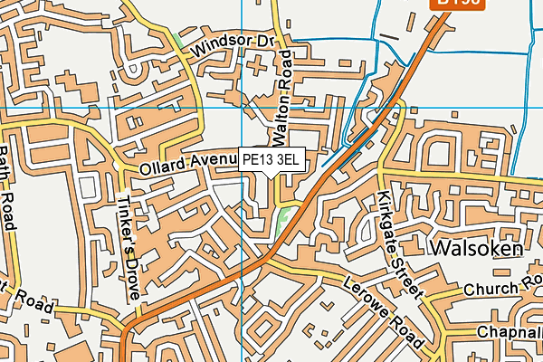 PE13 3EL map - OS VectorMap District (Ordnance Survey)