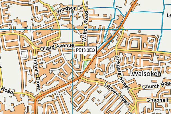 PE13 3EQ map - OS VectorMap District (Ordnance Survey)
