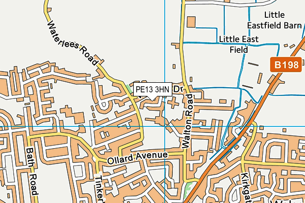 PE13 3HN map - OS VectorMap District (Ordnance Survey)