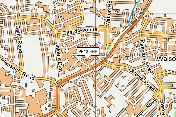 PE13 3HP map - OS VectorMap District (Ordnance Survey)