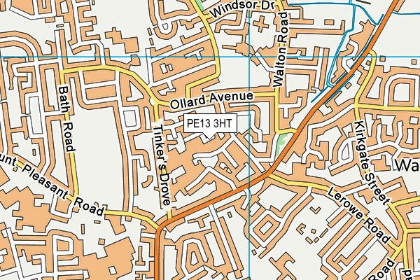 PE13 3HT map - OS VectorMap District (Ordnance Survey)