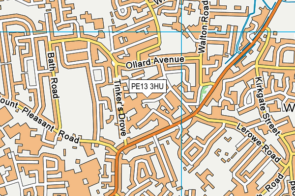 PE13 3HU map - OS VectorMap District (Ordnance Survey)
