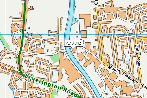 PE13 3HZ map - OS VectorMap District (Ordnance Survey)