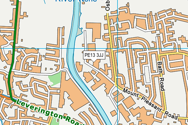 PE13 3JJ map - OS VectorMap District (Ordnance Survey)