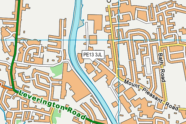 PE13 3JL map - OS VectorMap District (Ordnance Survey)