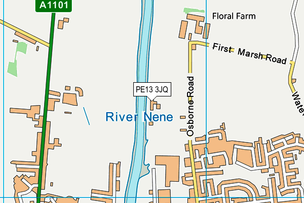 PE13 3JQ map - OS VectorMap District (Ordnance Survey)