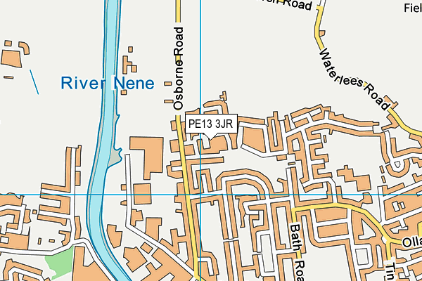 PE13 3JR map - OS VectorMap District (Ordnance Survey)