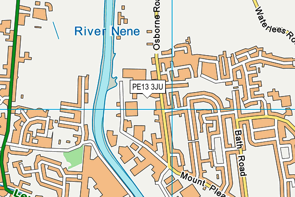 PE13 3JU map - OS VectorMap District (Ordnance Survey)