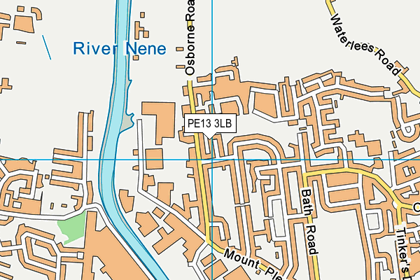PE13 3LB map - OS VectorMap District (Ordnance Survey)