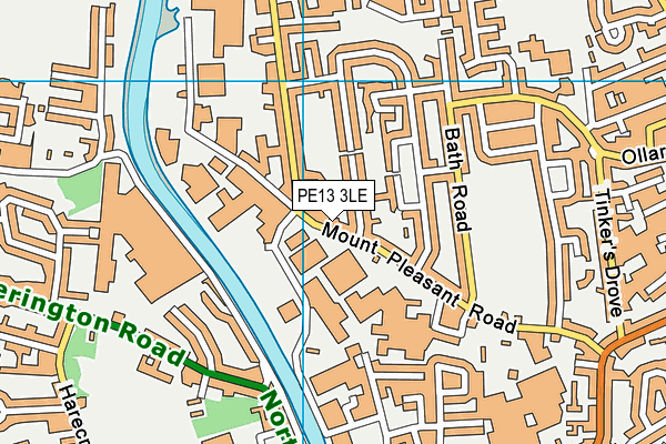 PE13 3LE map - OS VectorMap District (Ordnance Survey)