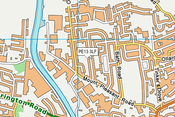 PE13 3LF map - OS VectorMap District (Ordnance Survey)
