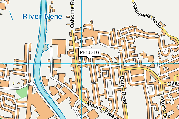 PE13 3LG map - OS VectorMap District (Ordnance Survey)