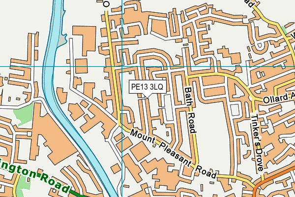 PE13 3LQ map - OS VectorMap District (Ordnance Survey)