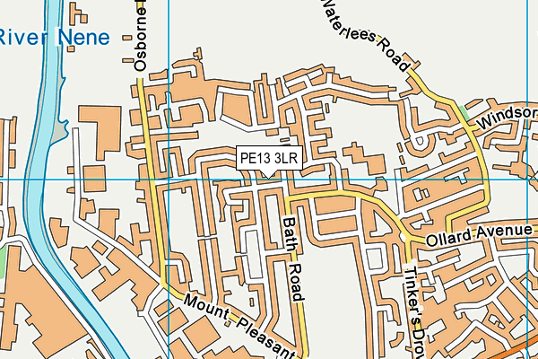 PE13 3LR map - OS VectorMap District (Ordnance Survey)