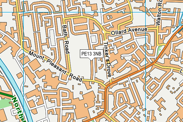 PE13 3NB map - OS VectorMap District (Ordnance Survey)
