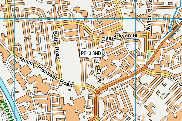 PE13 3ND map - OS VectorMap District (Ordnance Survey)