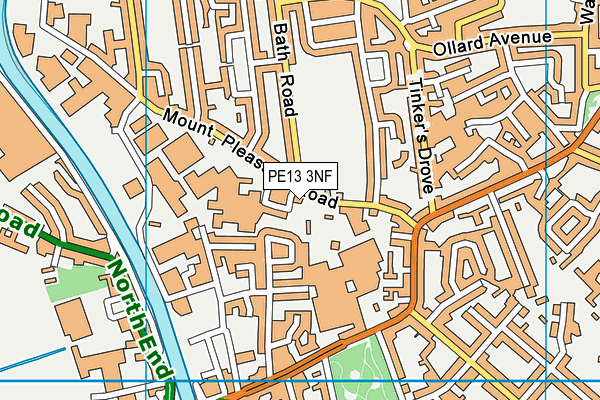 PE13 3NF map - OS VectorMap District (Ordnance Survey)
