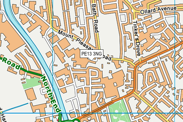 PE13 3NG map - OS VectorMap District (Ordnance Survey)