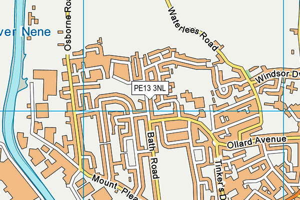 PE13 3NL map - OS VectorMap District (Ordnance Survey)