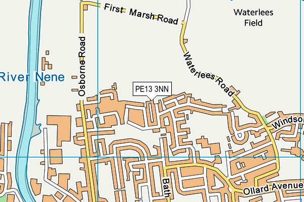 PE13 3NN map - OS VectorMap District (Ordnance Survey)