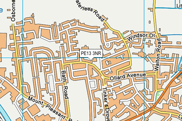 PE13 3NR map - OS VectorMap District (Ordnance Survey)