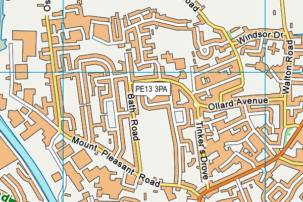 PE13 3PA map - OS VectorMap District (Ordnance Survey)