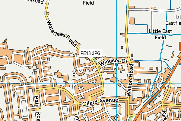 PE13 3PG map - OS VectorMap District (Ordnance Survey)