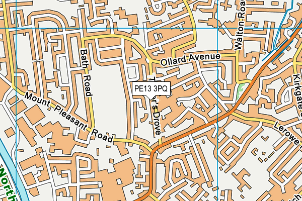 PE13 3PQ map - OS VectorMap District (Ordnance Survey)