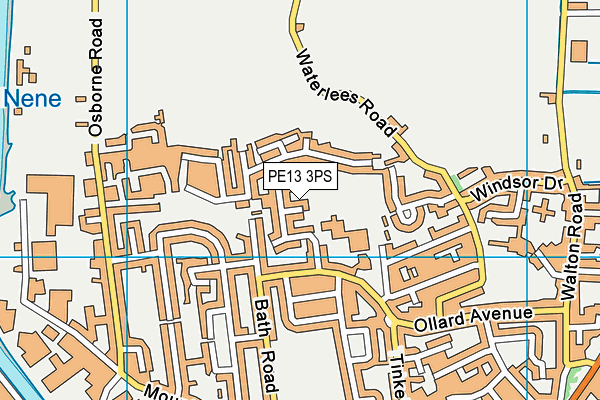 PE13 3PS map - OS VectorMap District (Ordnance Survey)