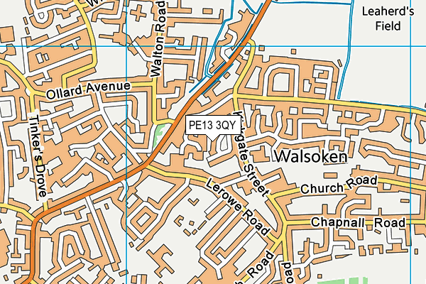 PE13 3QY map - OS VectorMap District (Ordnance Survey)