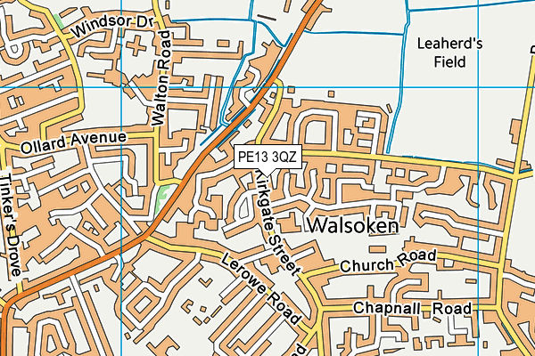 PE13 3QZ map - OS VectorMap District (Ordnance Survey)
