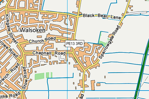PE13 3RD map - OS VectorMap District (Ordnance Survey)