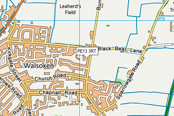 PE13 3RT map - OS VectorMap District (Ordnance Survey)