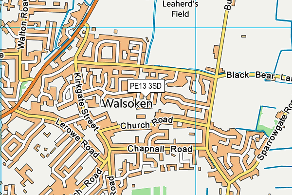 PE13 3SD map - OS VectorMap District (Ordnance Survey)