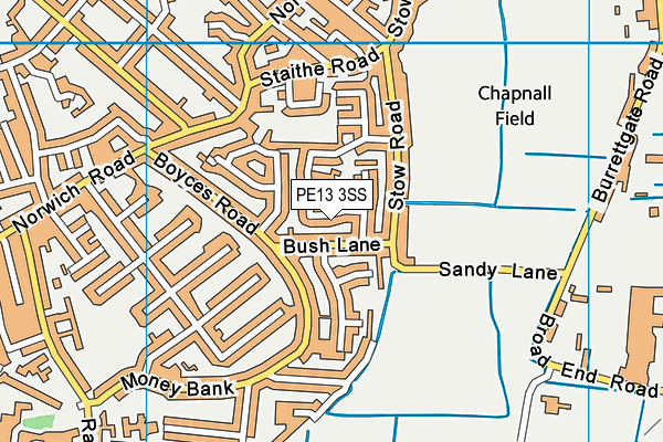 PE13 3SS map - OS VectorMap District (Ordnance Survey)