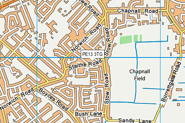 PE13 3TG map - OS VectorMap District (Ordnance Survey)