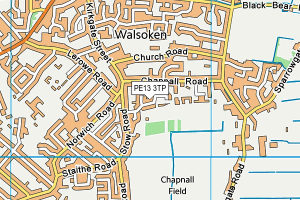 PE13 3TP map - OS VectorMap District (Ordnance Survey)