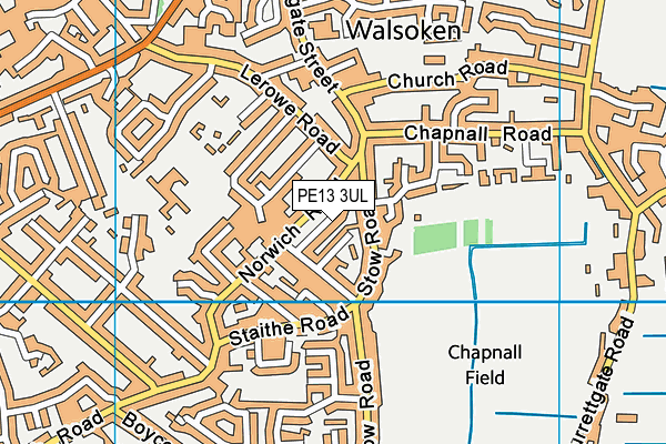 PE13 3UL map - OS VectorMap District (Ordnance Survey)
