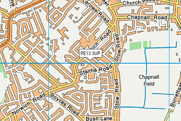 PE13 3UP map - OS VectorMap District (Ordnance Survey)