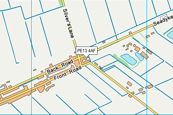 PE13 4AF map - OS VectorMap District (Ordnance Survey)