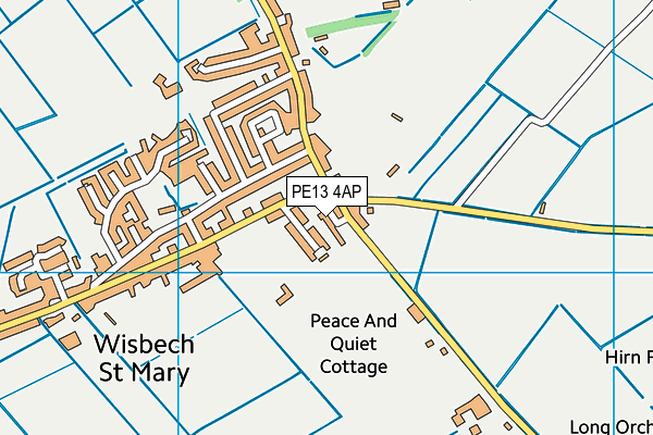 PE13 4AP map - OS VectorMap District (Ordnance Survey)