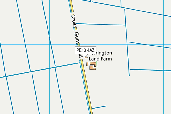 PE13 4AZ map - OS VectorMap District (Ordnance Survey)