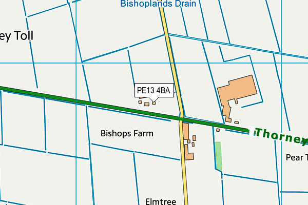 PE13 4BA map - OS VectorMap District (Ordnance Survey)