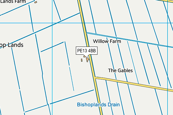 PE13 4BB map - OS VectorMap District (Ordnance Survey)
