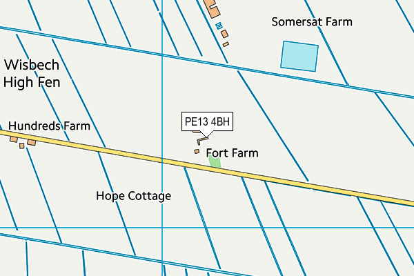 PE13 4BH map - OS VectorMap District (Ordnance Survey)