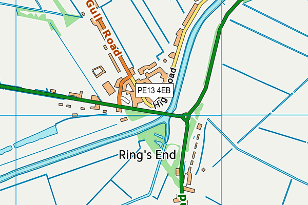 PE13 4EB map - OS VectorMap District (Ordnance Survey)