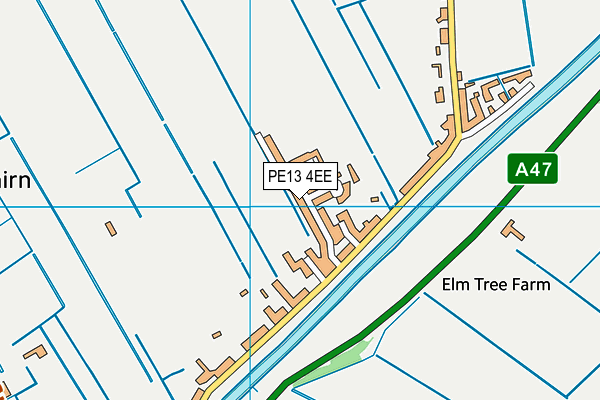 PE13 4EE map - OS VectorMap District (Ordnance Survey)