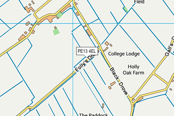 PE13 4EL map - OS VectorMap District (Ordnance Survey)